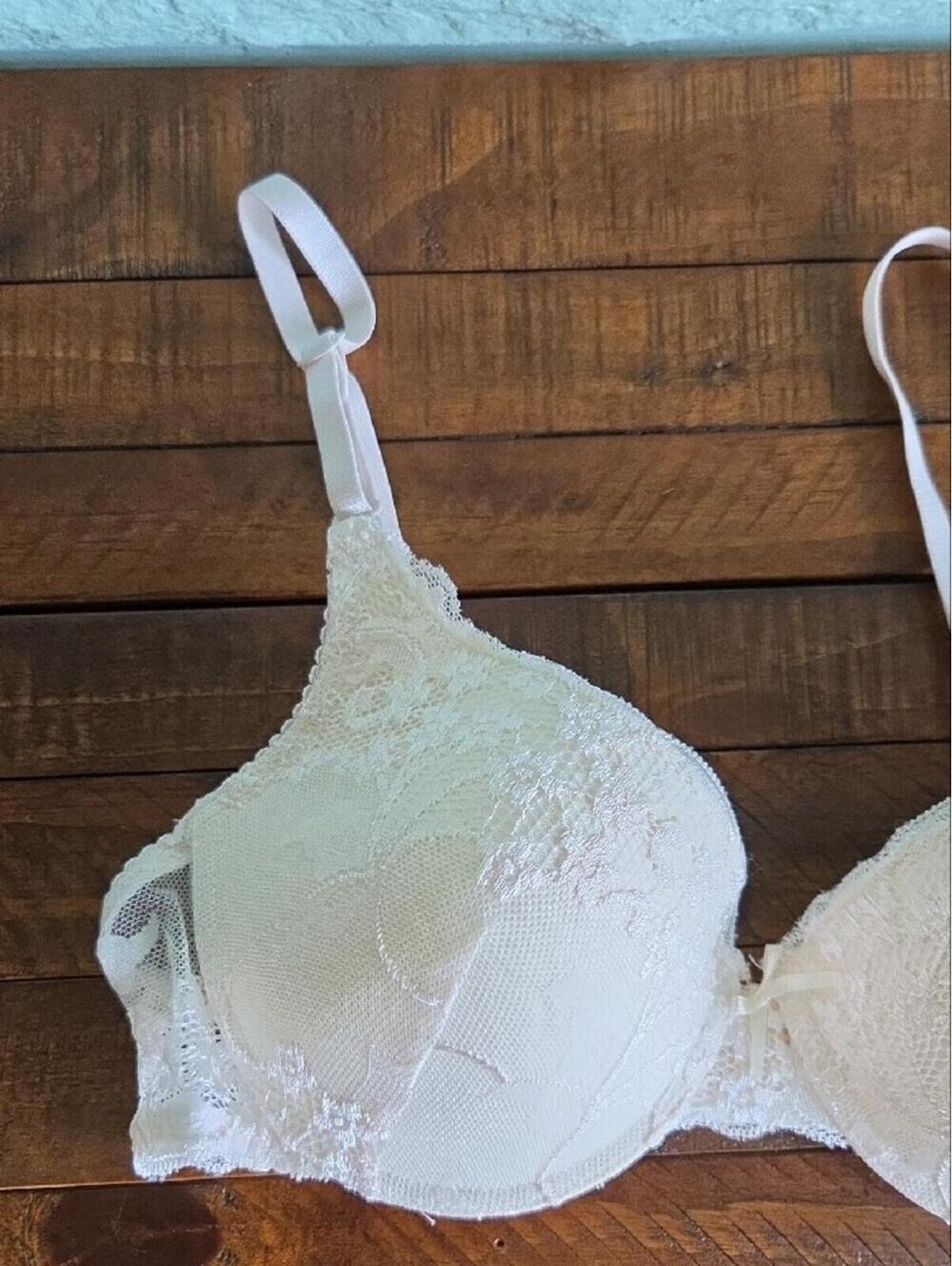 Nwt Rene Rofe Ivory Padded Bra Size 36c - Picture 2 of 7